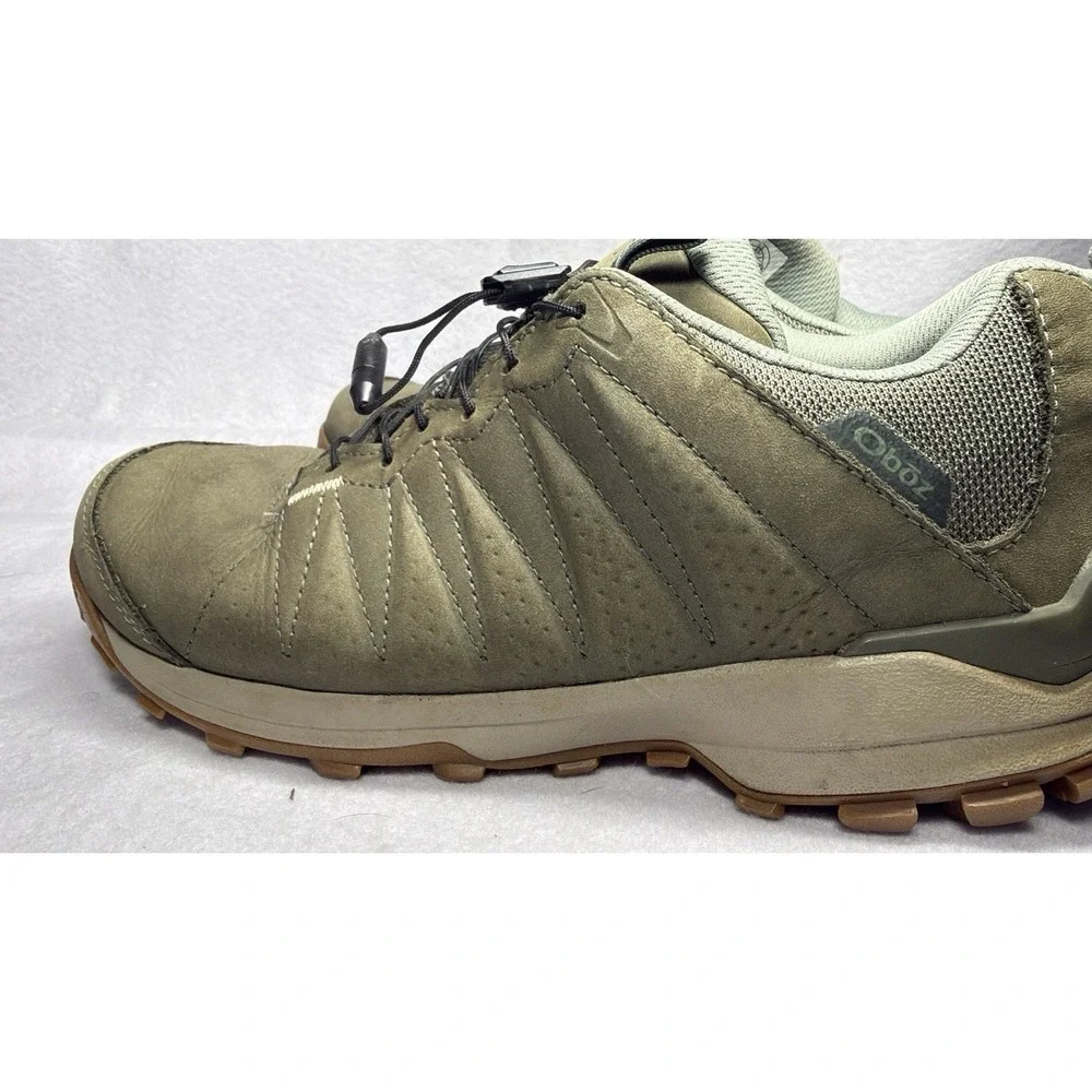 Oboz B-DRY Waterproof Leather Hiking Shoes Womens 8.5 Olive Green Trail Outdoor